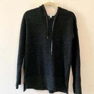 AUTUMN CASHMERE black green hooded knit sweater